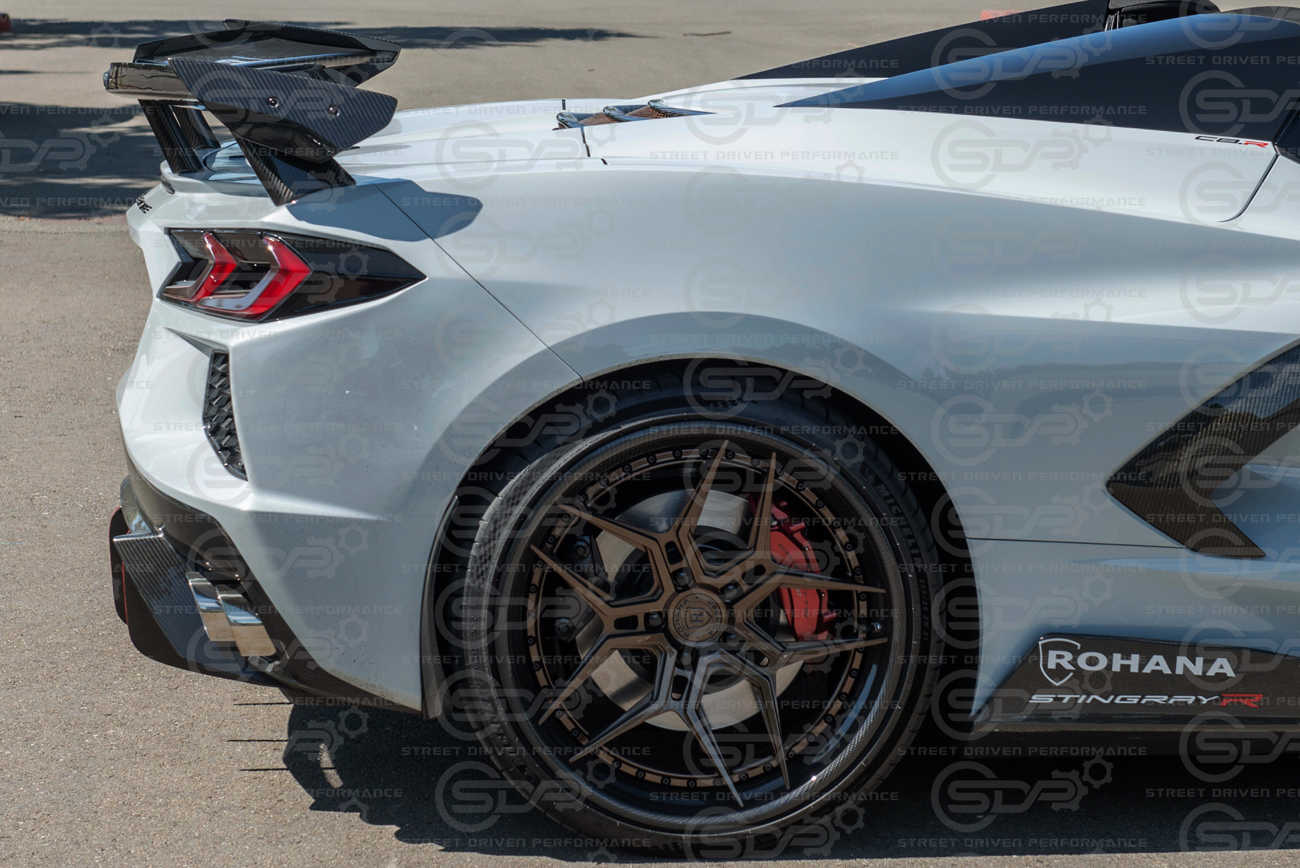 2020+ Corvette C8 Carbon Fiber High Wing Spoiler *ADD-ON*  Wickers Pair